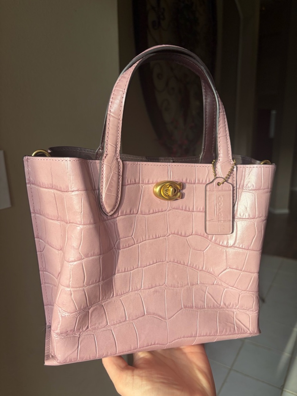 Coach Willow Tote 24 Ice Purple